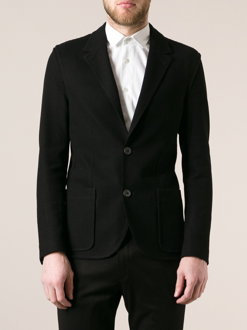 Lyst - Lanvin Deconstructed Blazer in Black for Men