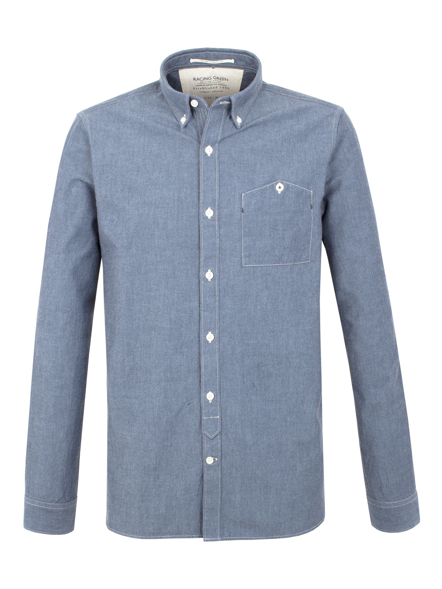 Racing green Horsley Chambray Shirt in Blue for Men | Lyst