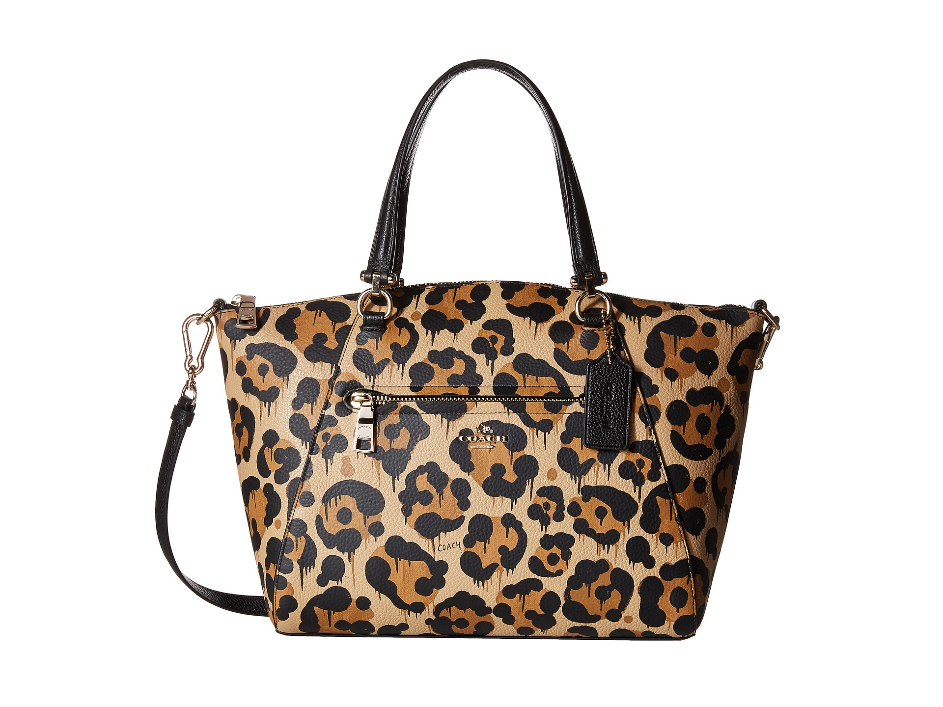 coach black cheetah print purse