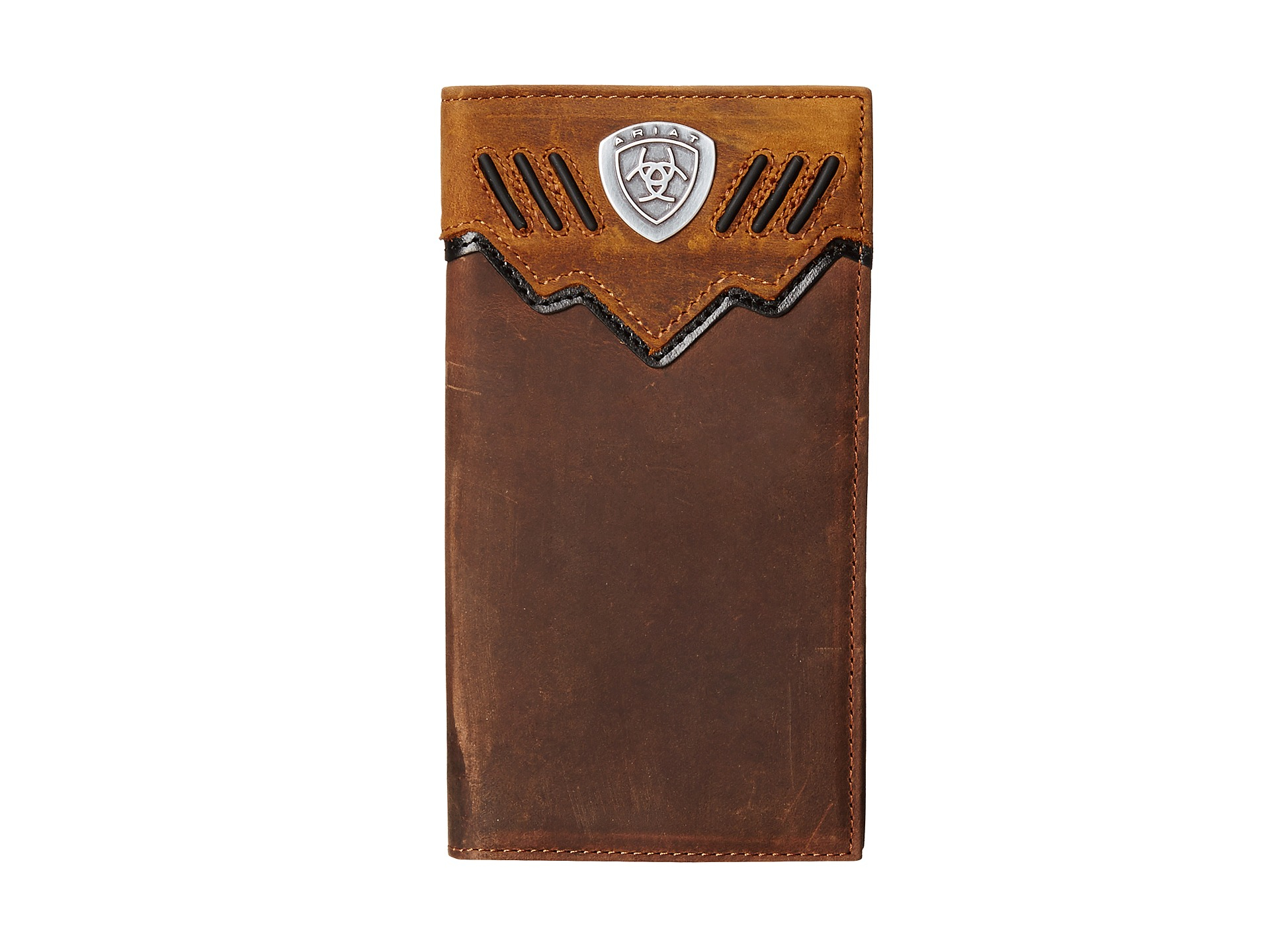 Ariat Leather Shield Concho Rodeo Wallet in Brown for Men - Lyst