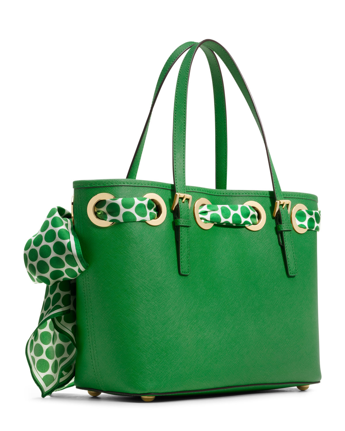 Michael Kors Small Jet Set Scarf Tote in Green | Lyst