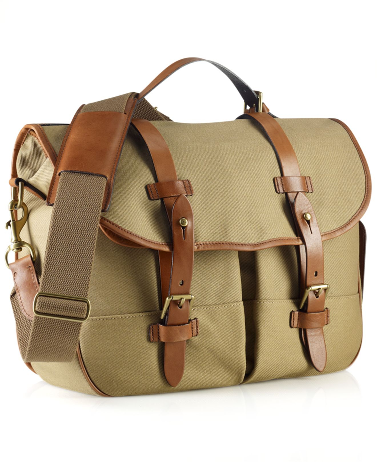 Polo Ralph Lauren Core Canvas Messenger Bag in Natural for Men | Lyst