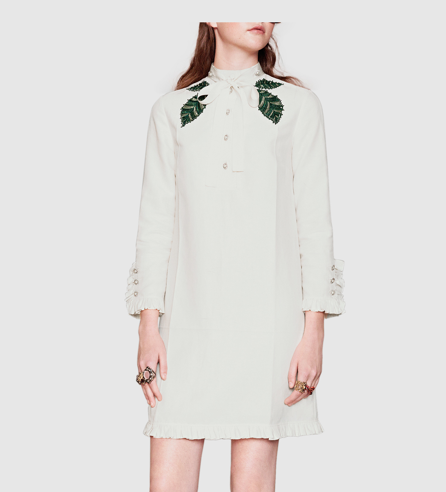 gucci embroidered dress