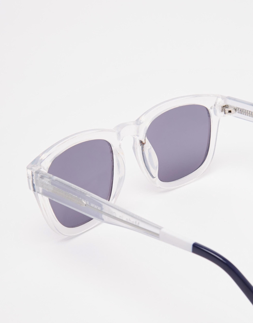 clear frame wayfarer sunglasses
