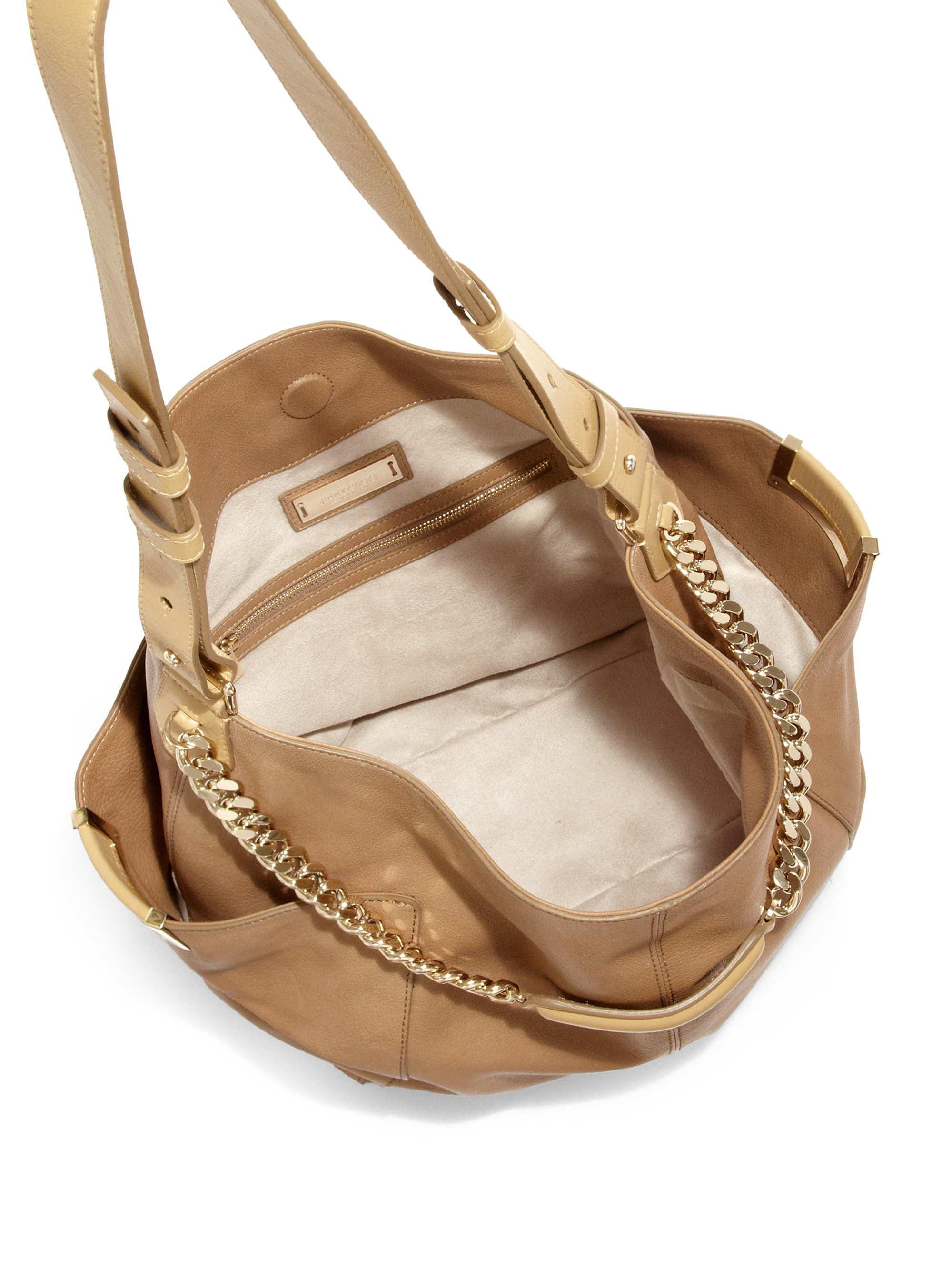 Lyst Jimmy Choo Anna Shoulder Bag in Brown
