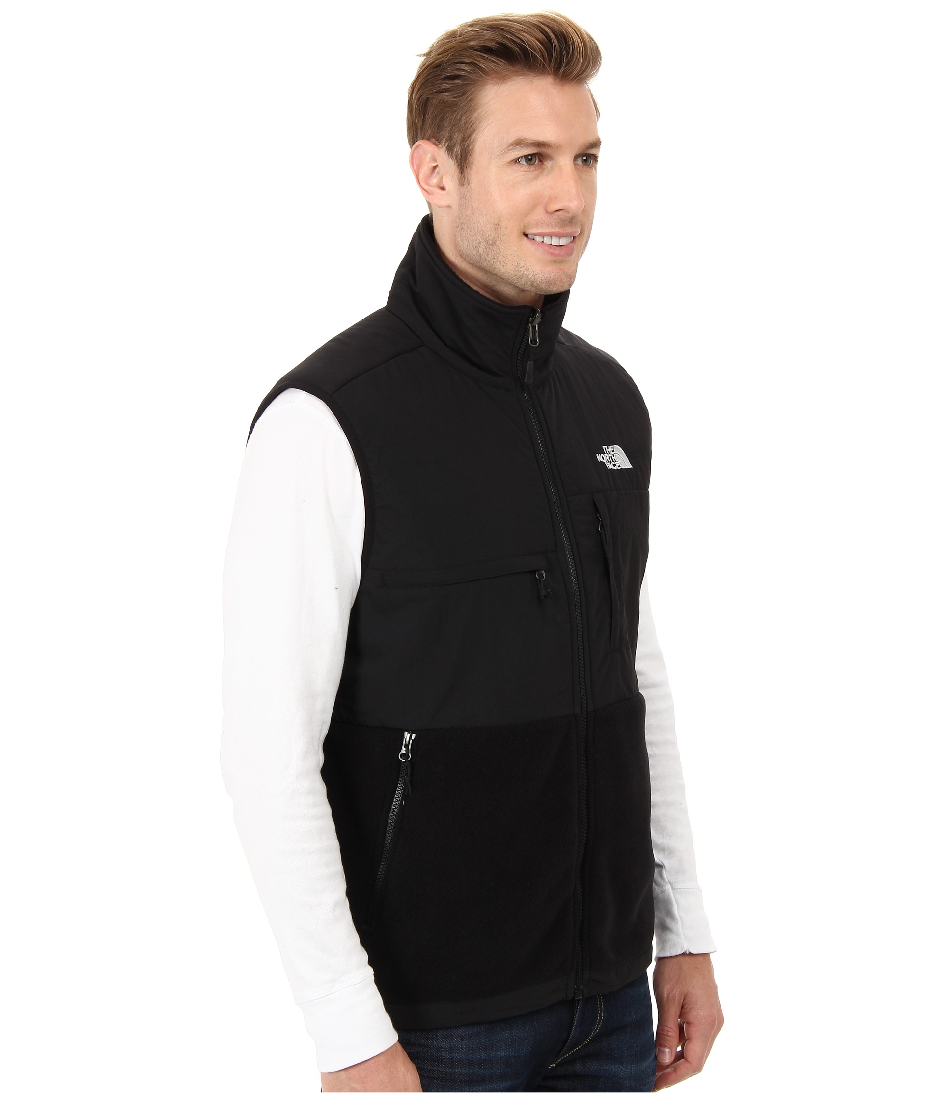 north face fleece vest men