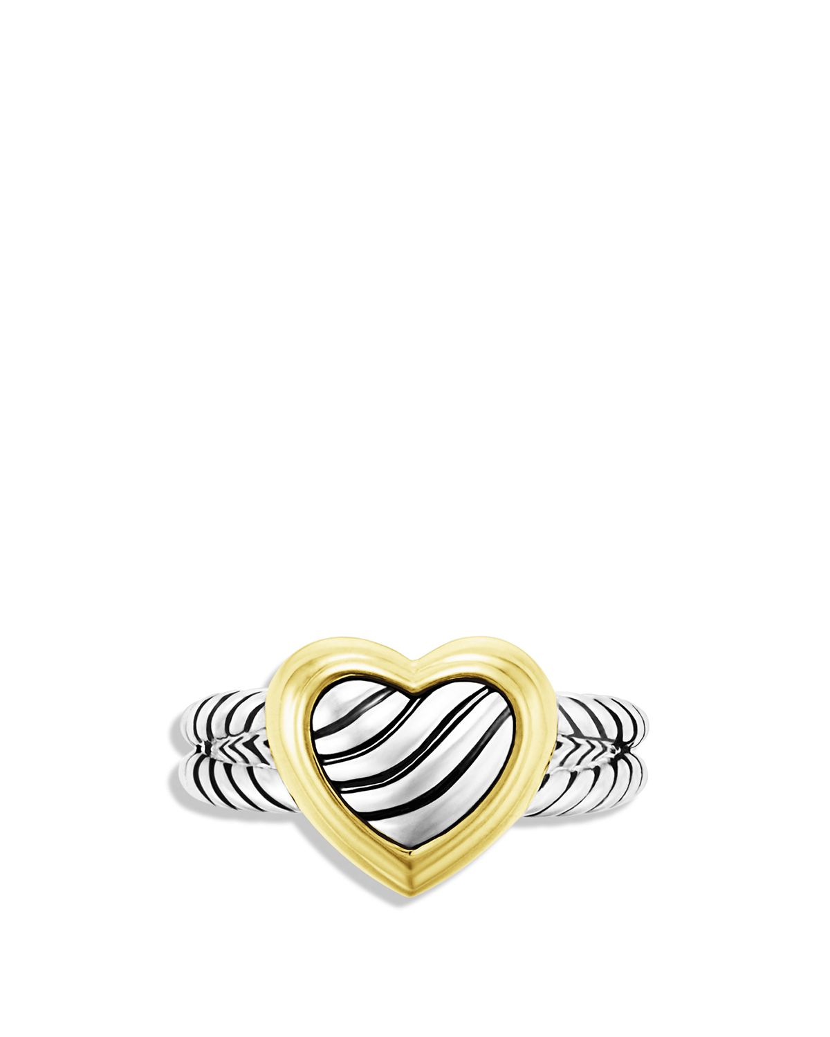 David Yurman Cable Heart Ring With Gold 