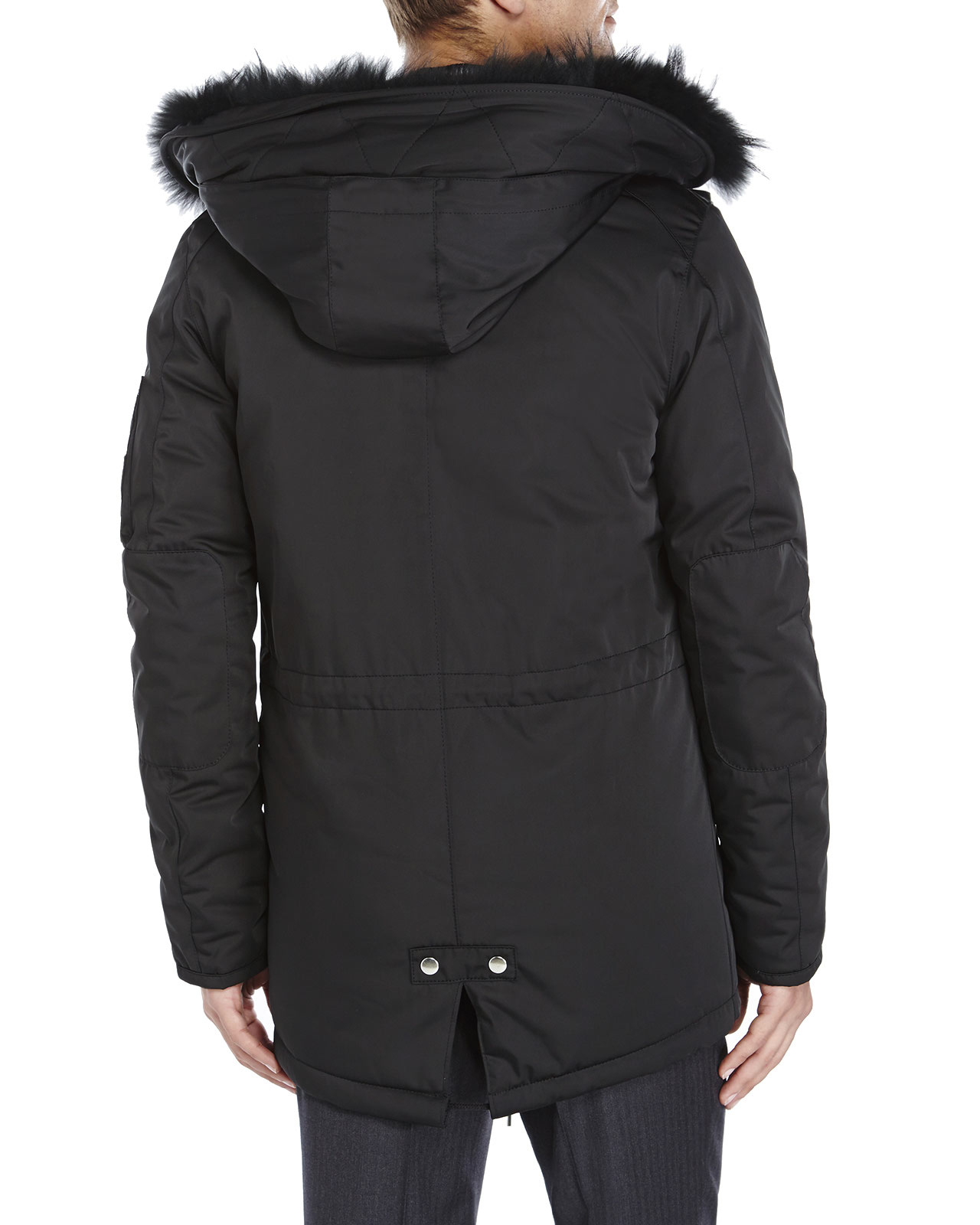 The kooples Faux Shearling Lined Parka With Genuine ...