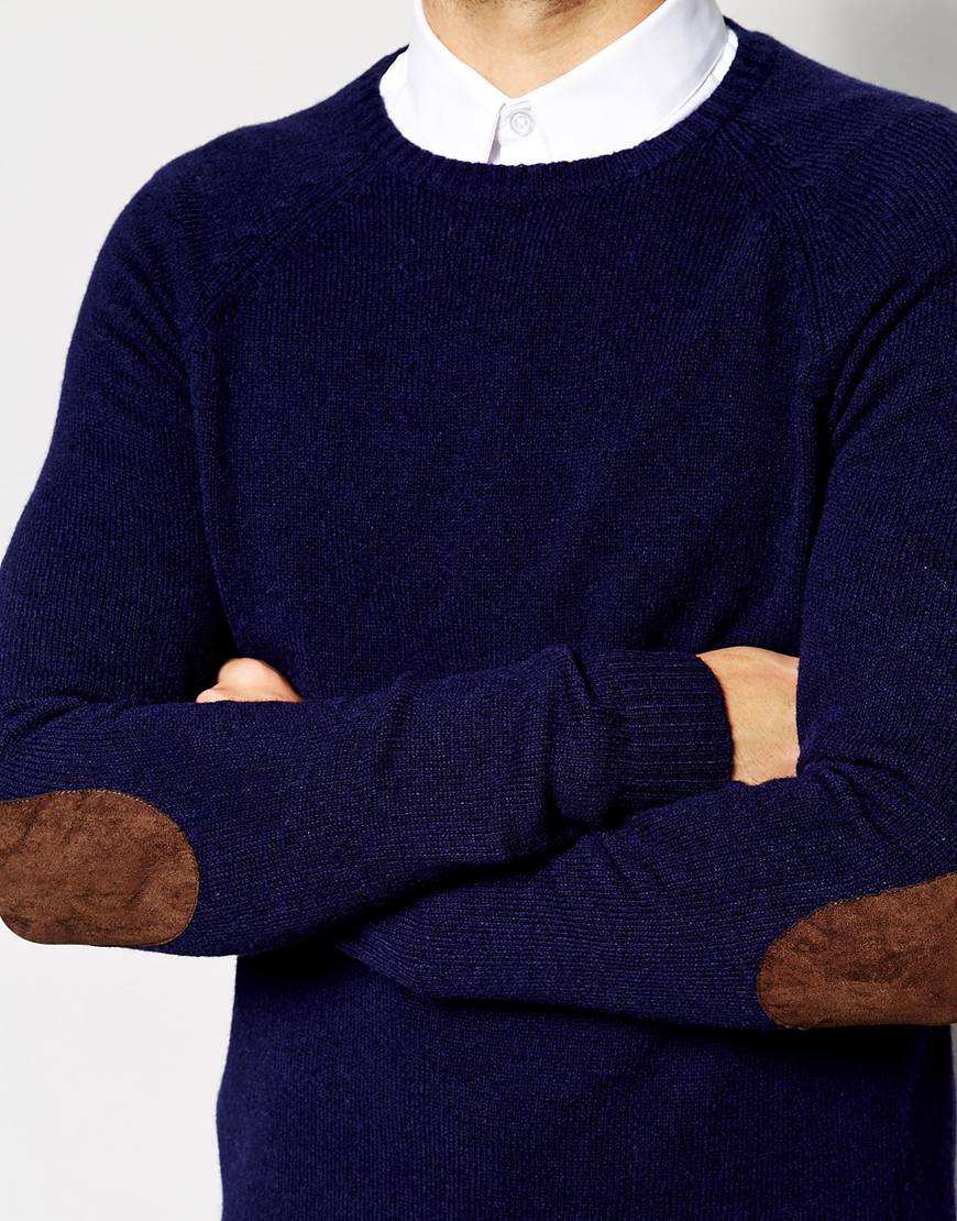 jumper with elbow patches mens