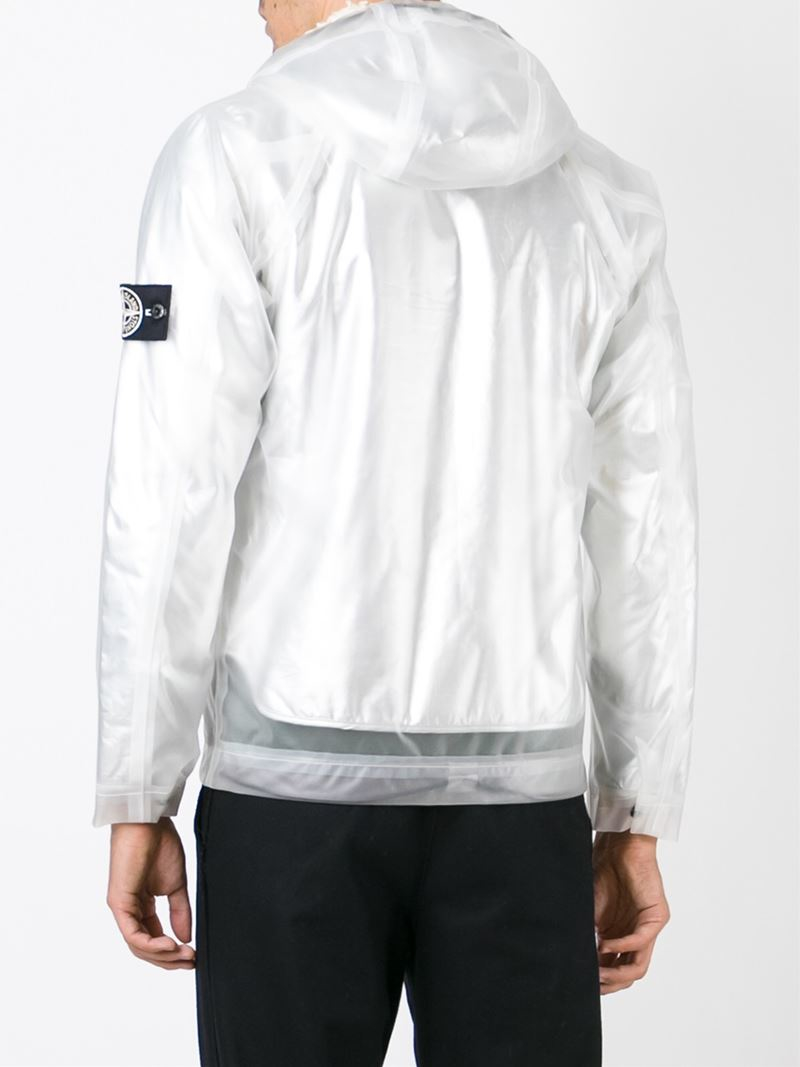 Stone Island Hooded Wind Breaker Jacket in Metallic for Men - Lyst