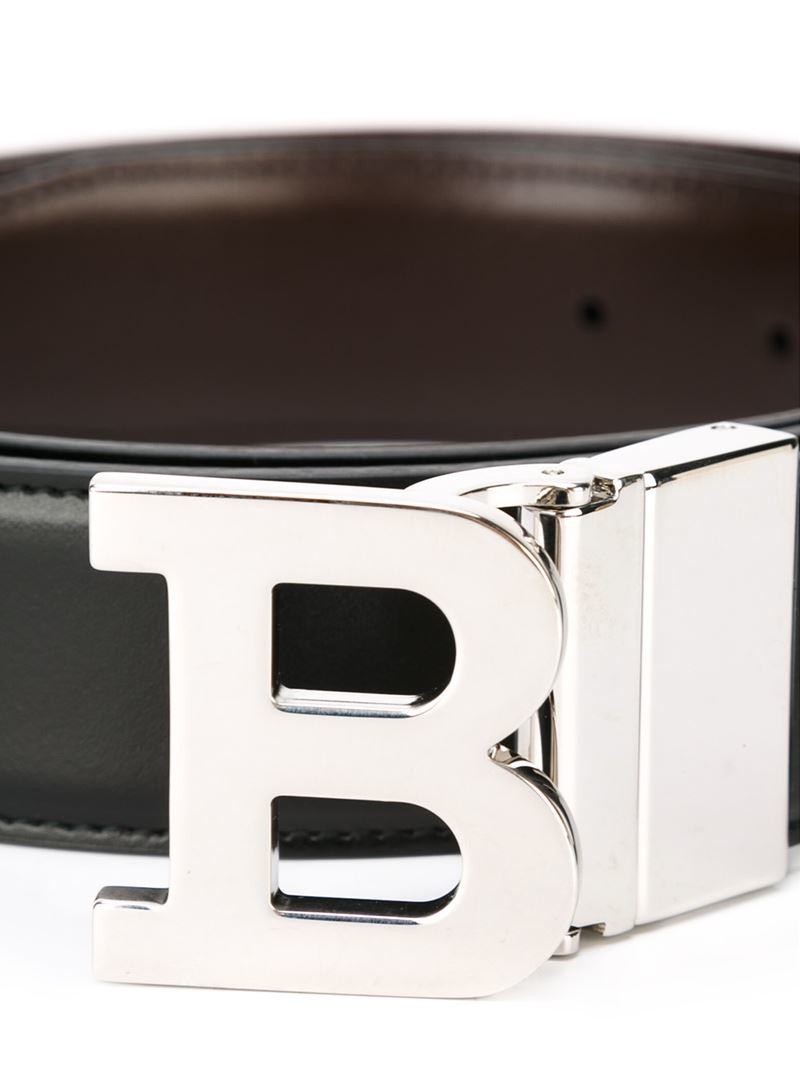 Bally Logo Buckle Belt in Black for Men | Lyst