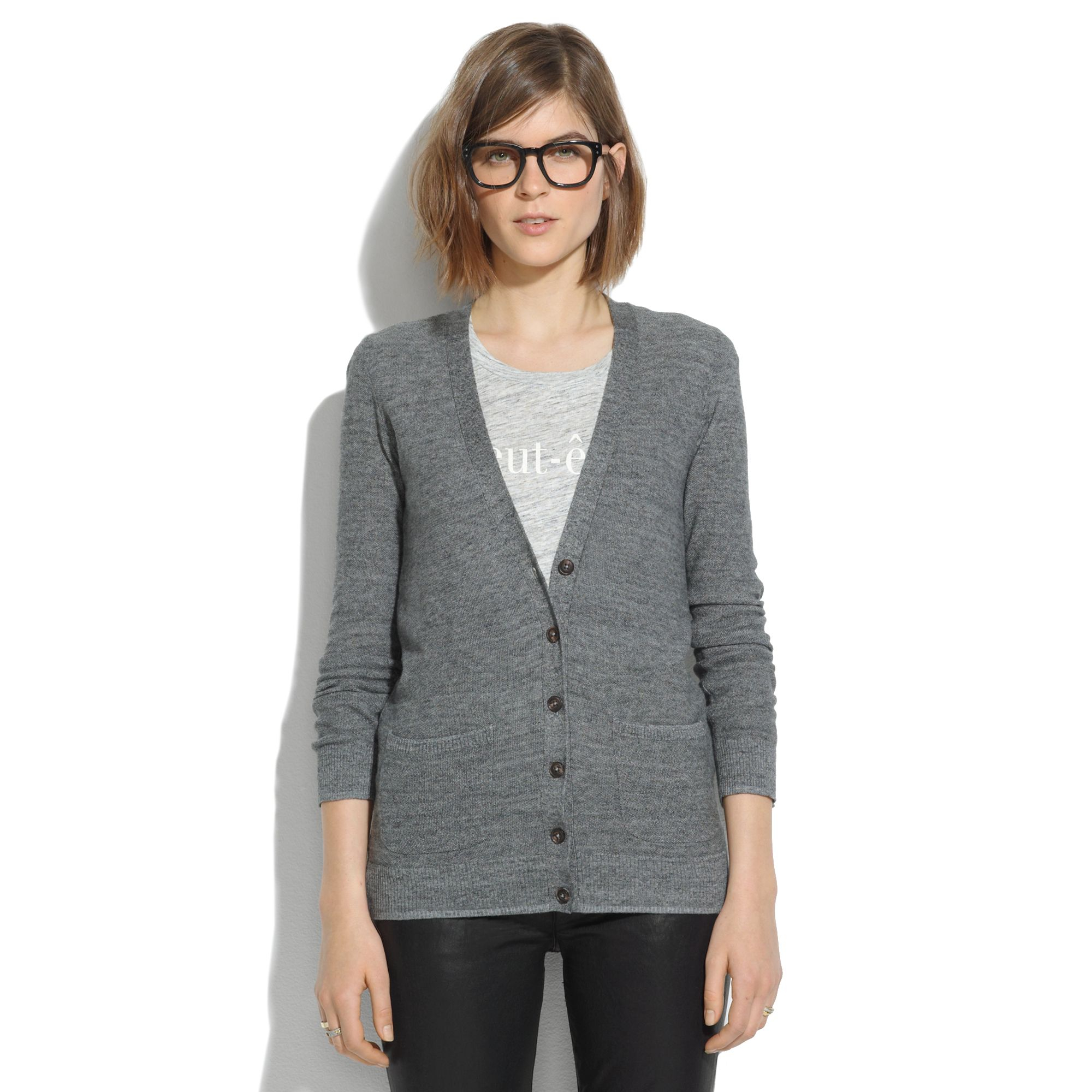 madewell grey cardigan