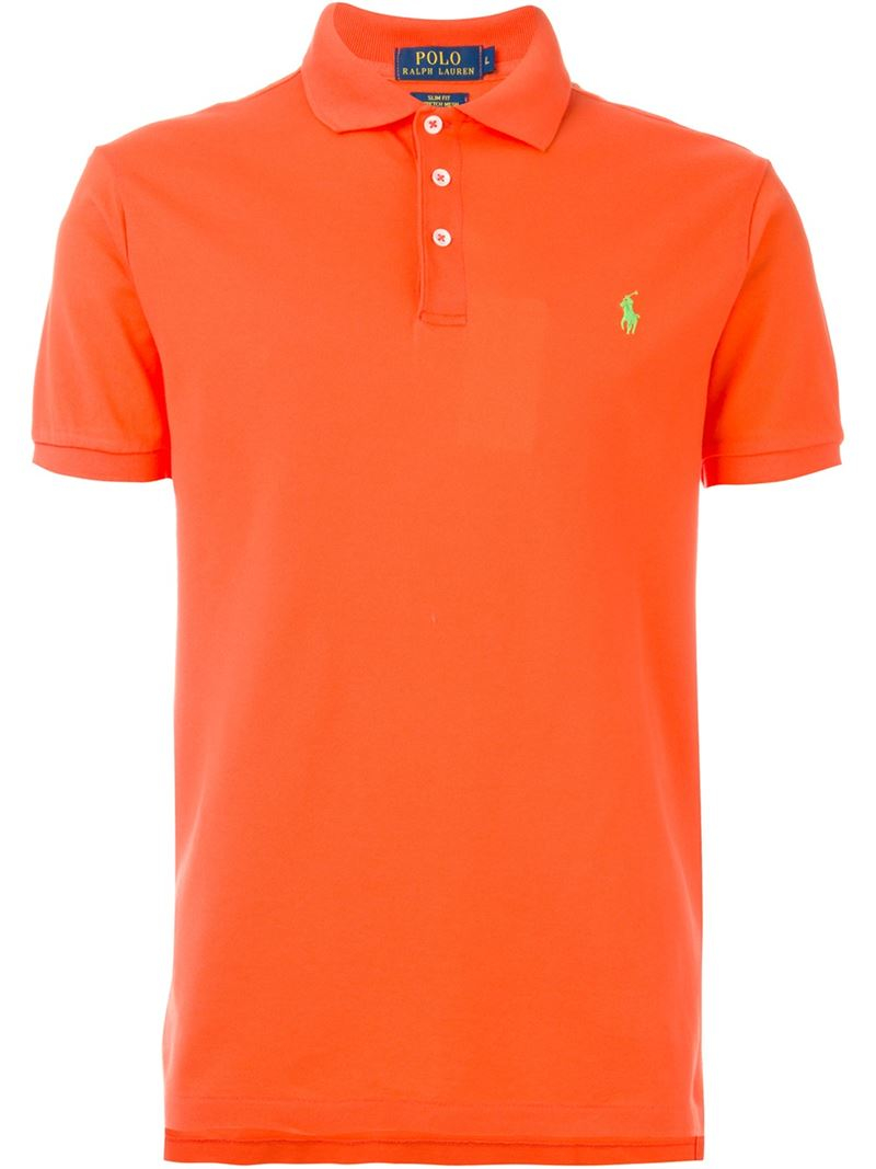 Polo Ralph Lauren Cotton Classic Polo Shirt in Yellow & Orange (Orange ...