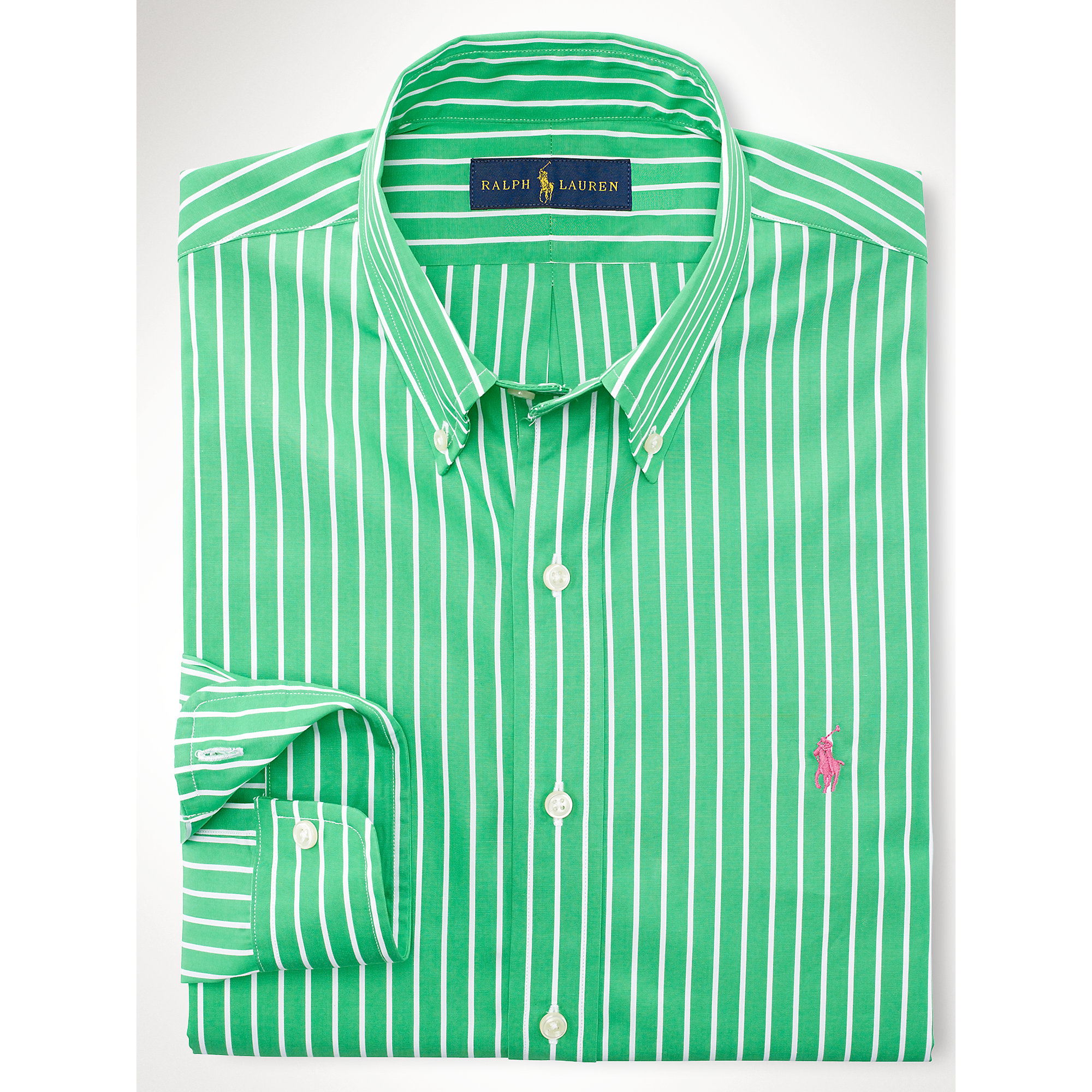 polo ralph lauren green striped shirt
