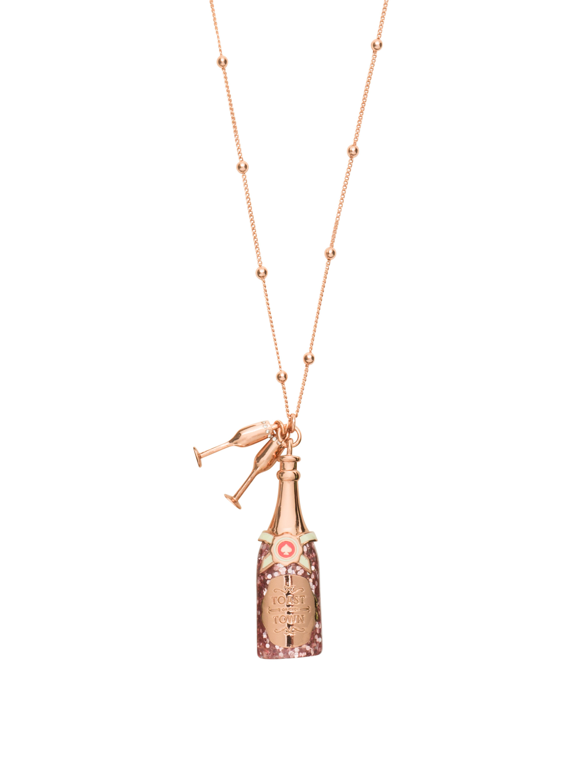 Kate Spade Fete First Champagne Pendant in Pink | Lyst