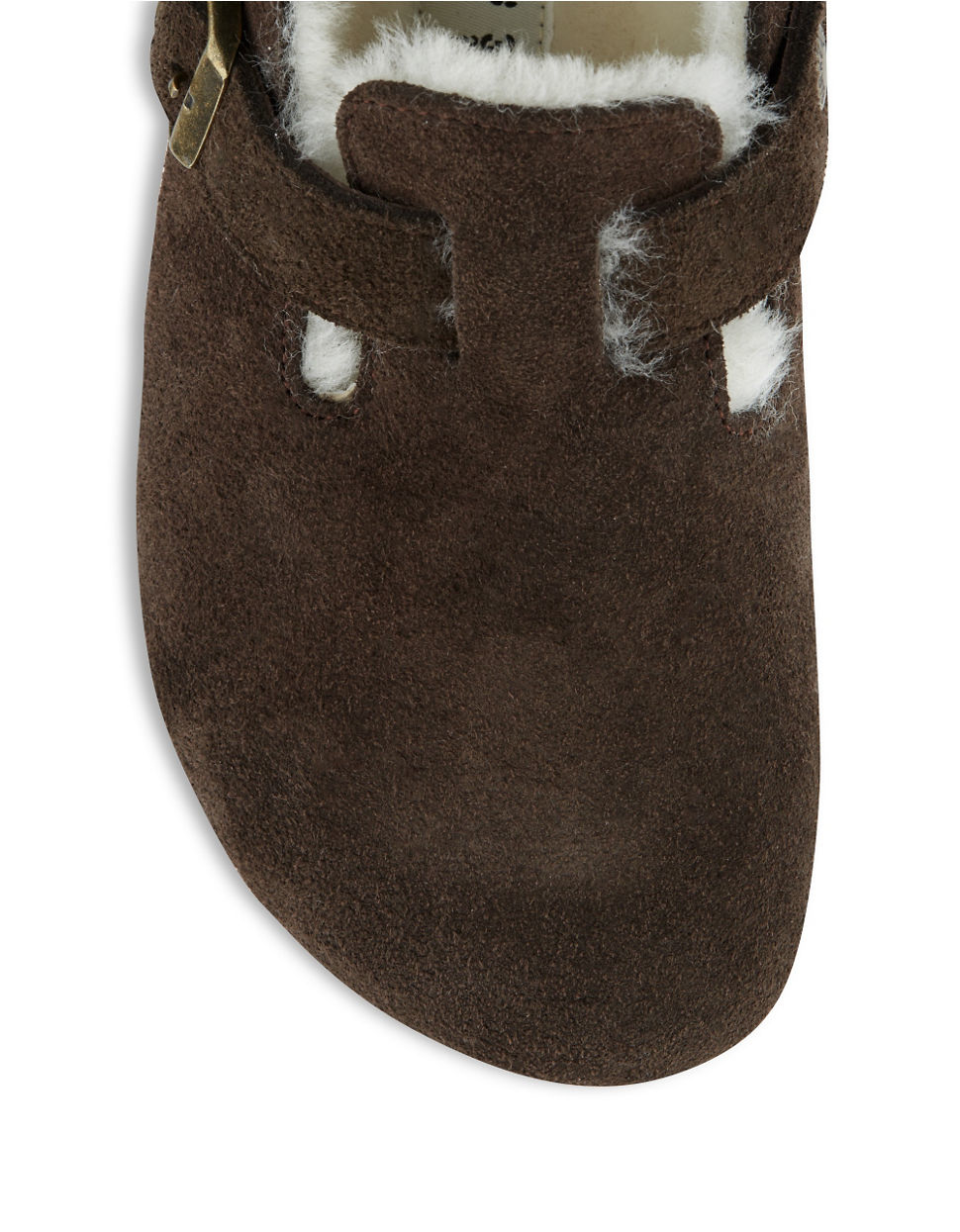 shearling lined birkenstock clogs