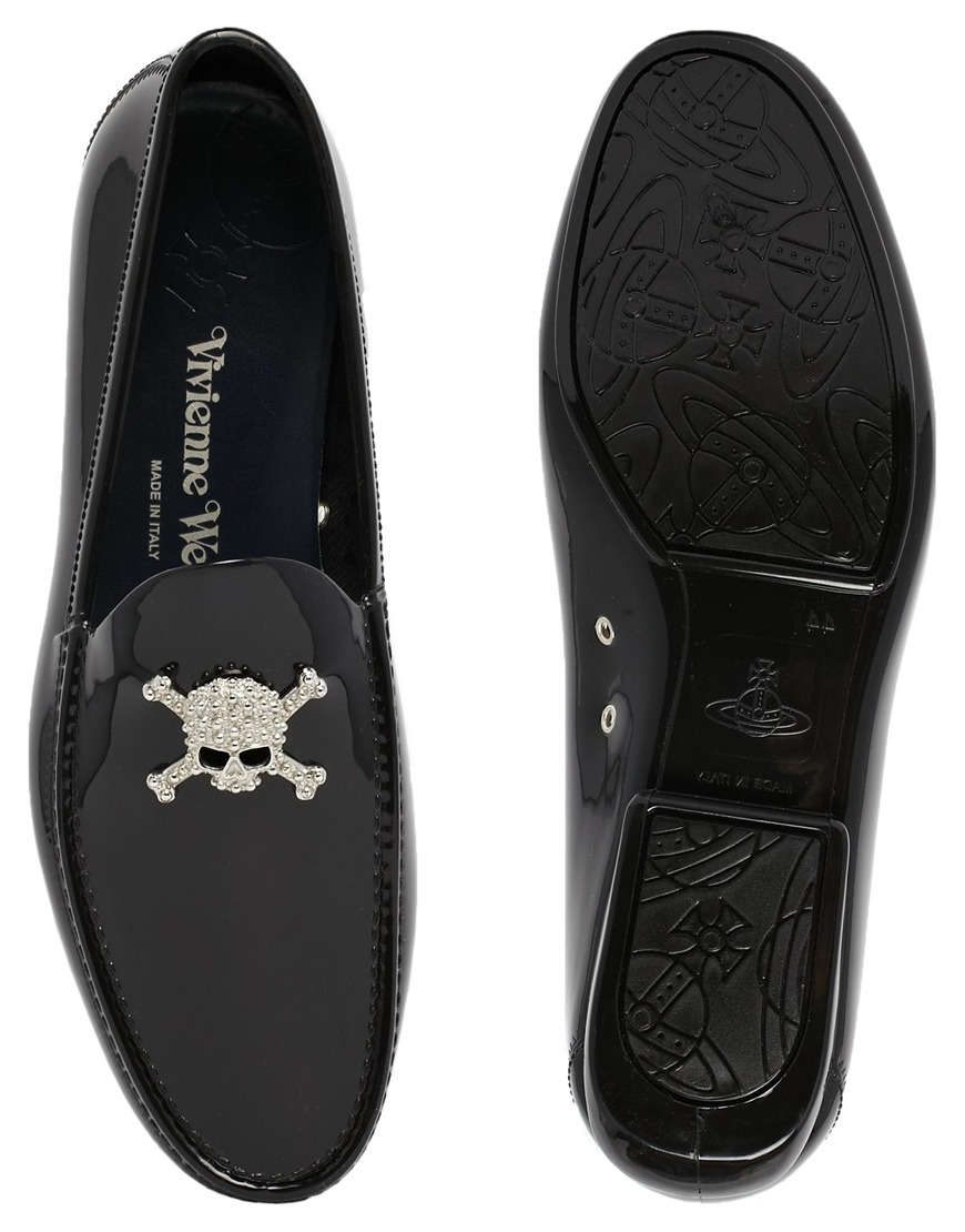 Vivienne Westwood Skull Loafers in Black for Men | Lyst