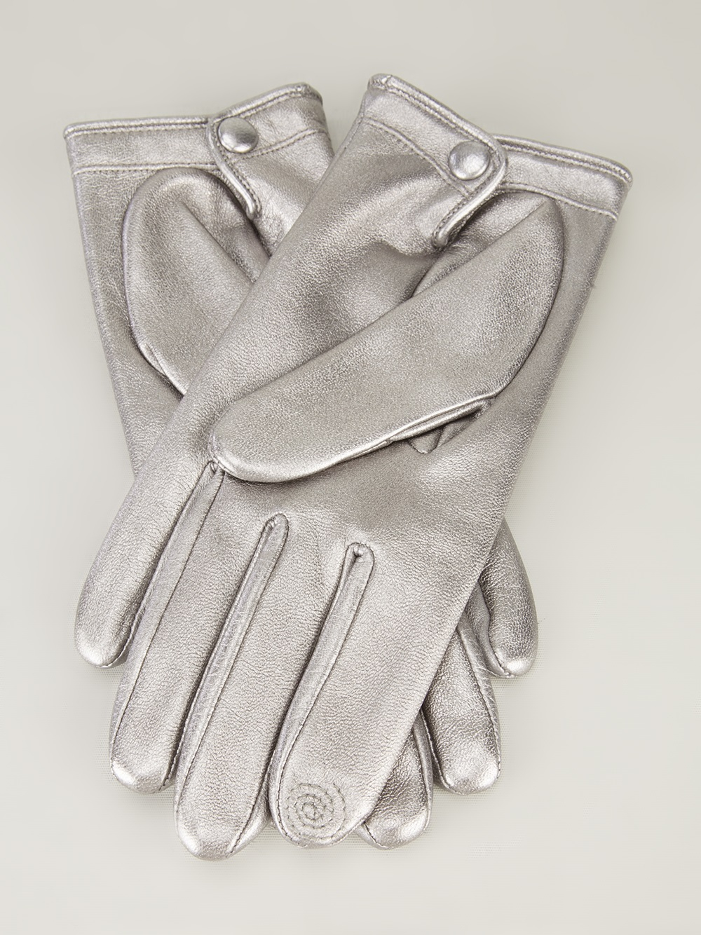Courreges Metallic Gloves in Grey (Gray) - Lyst