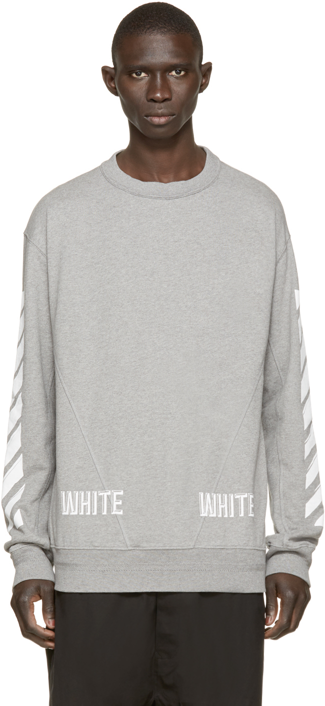 grey off white sweater