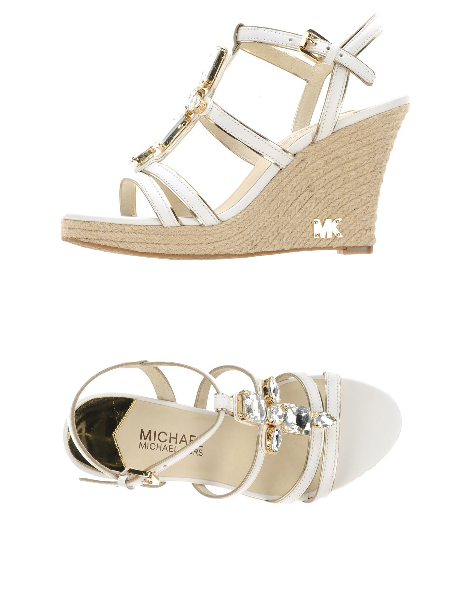 michael kors white flat sandals