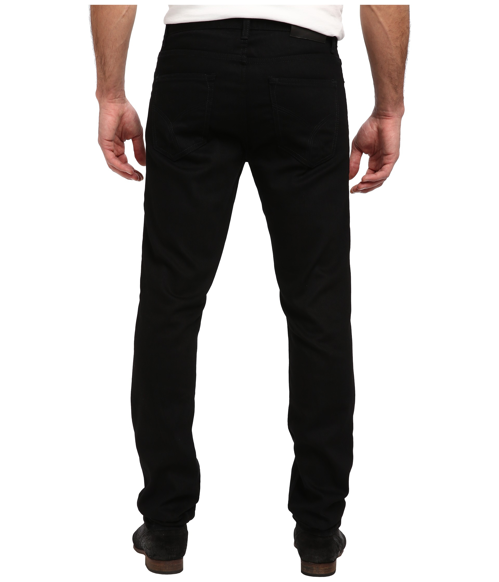 Calvin klein jeans Slim in Clean Black in Black for Men (Clean Black ...