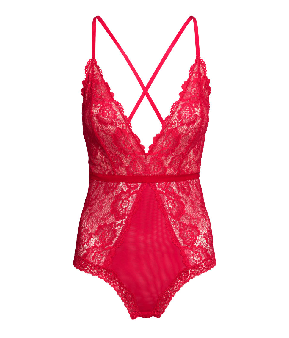 red lace body