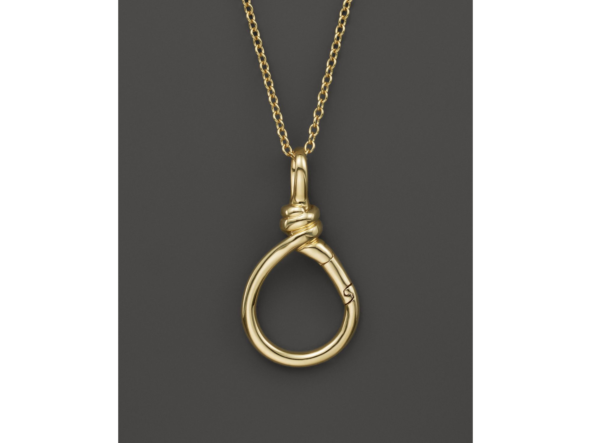 Ippolita 18k Yellow Gold Twisted Wire Charm Holder in Metallic | Lyst