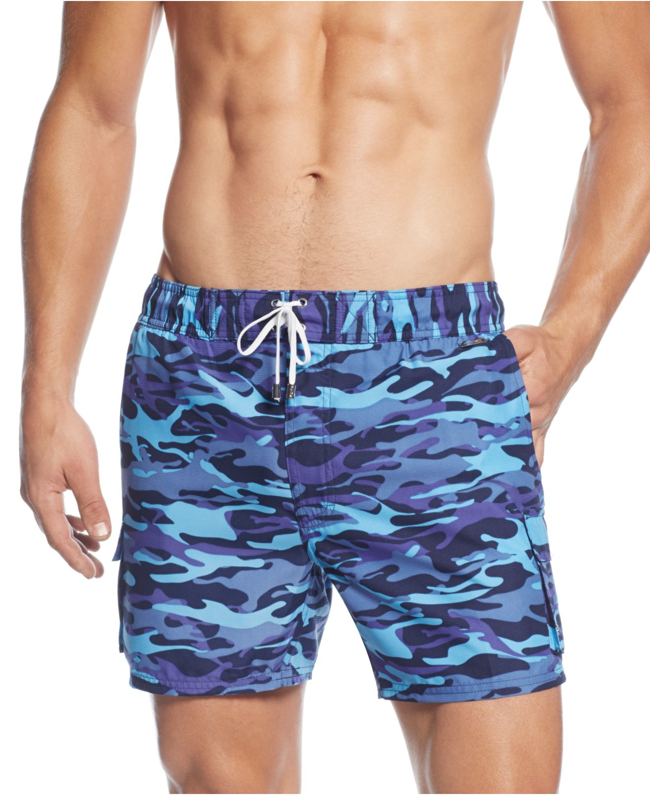 2xist Beach Camo Camper Swim Shorts in Blue for Men (Blueberry) | Lyst
