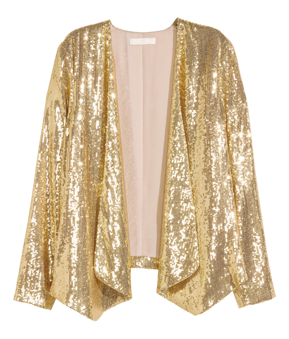 sequin gold jacket