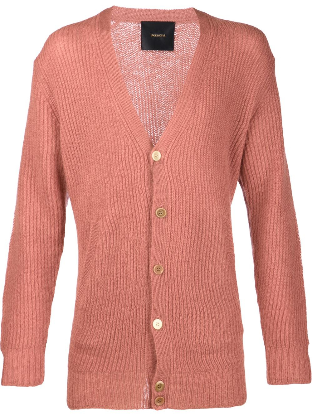 Undercover Ribbed Cardigan in Pink & Purple (Pink) for Men - Lyst