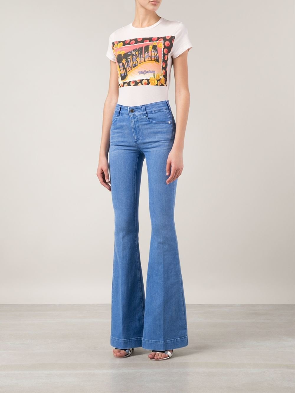 Stella McCartney Flared Jeans in Blue | Lyst