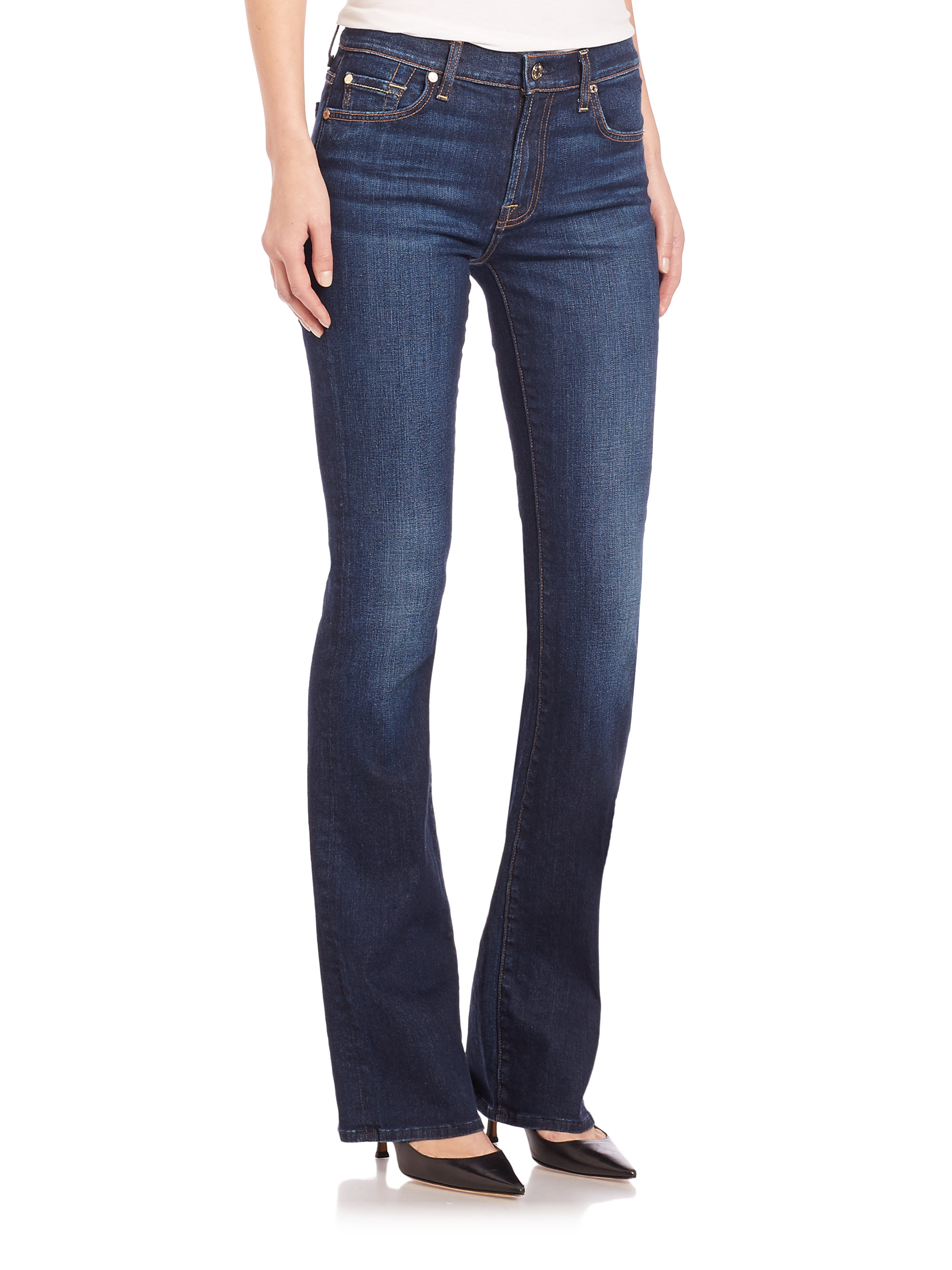 7 For All Mankind Iconic Tailorless Bootcut Jeans in Blue - Lyst