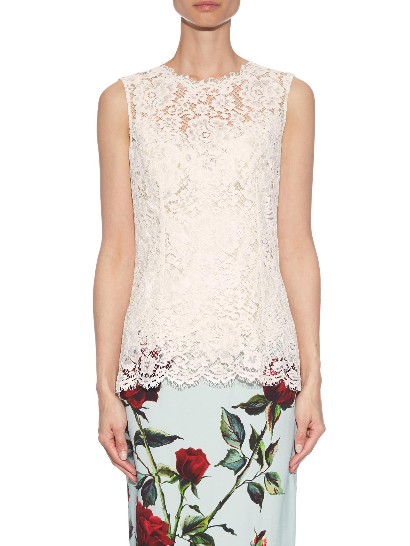 dolce and gabbana lace top