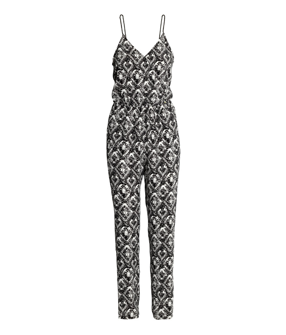 black patterned jumpsuit