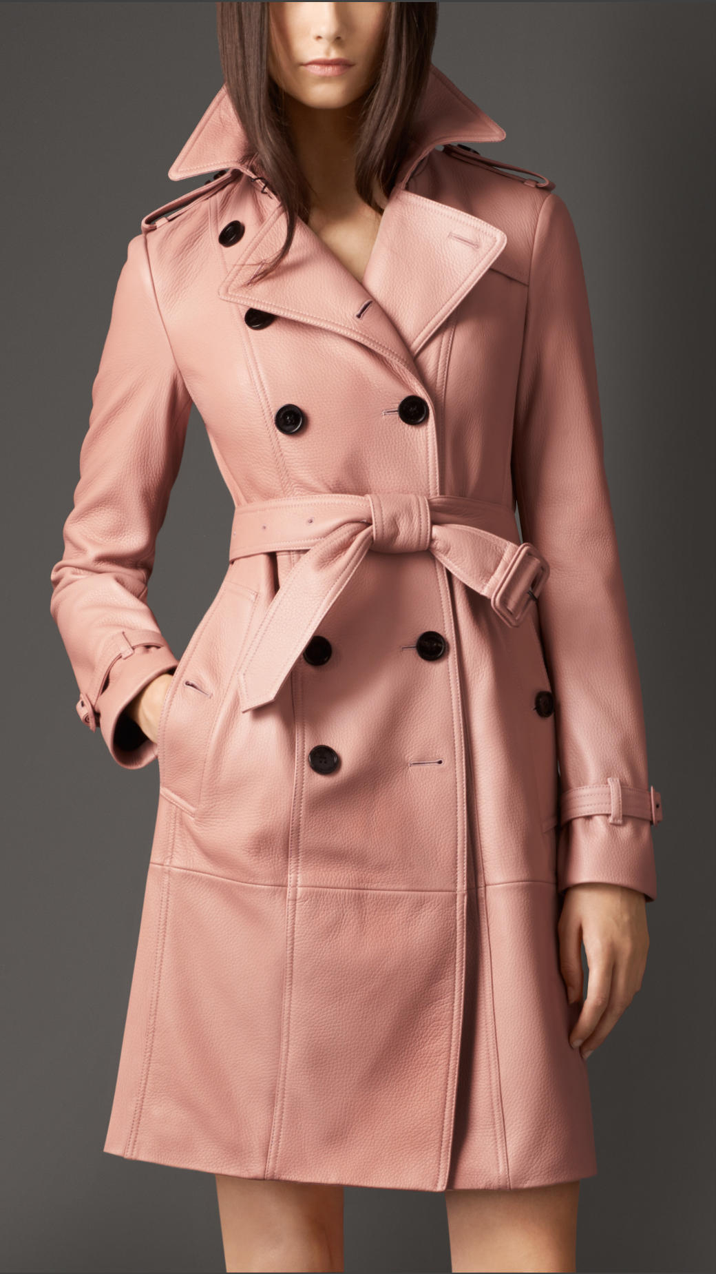 burberry pink trench coat