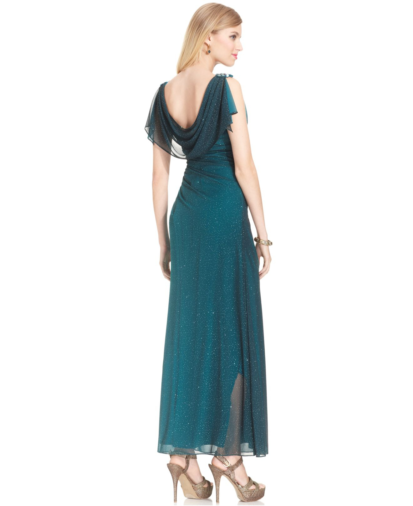 betsy and adam sparkle top ball gown
