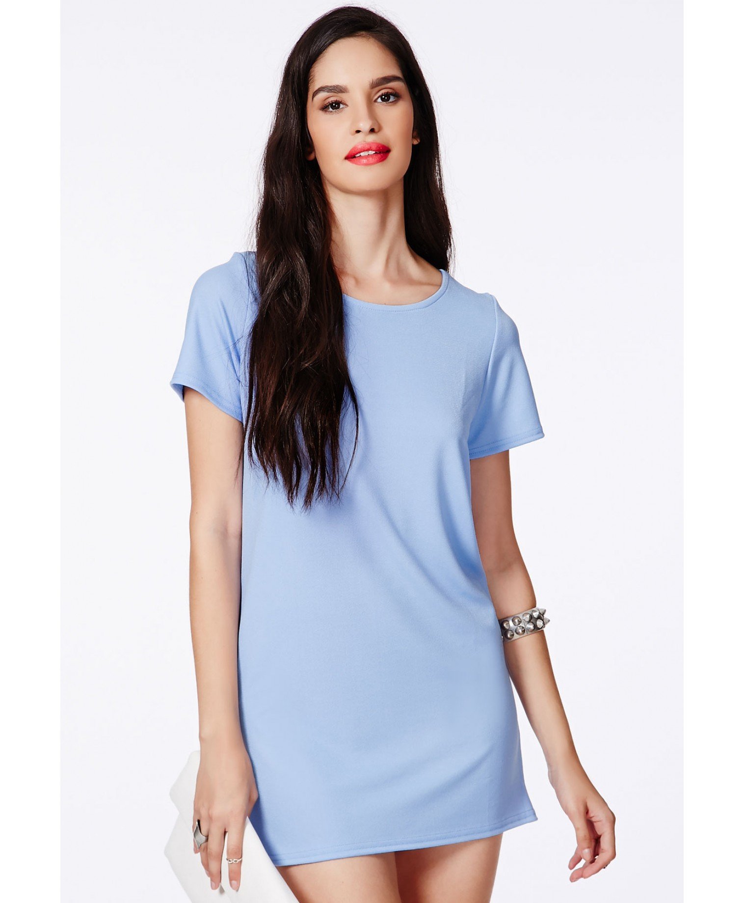 baby blue t shirt dress