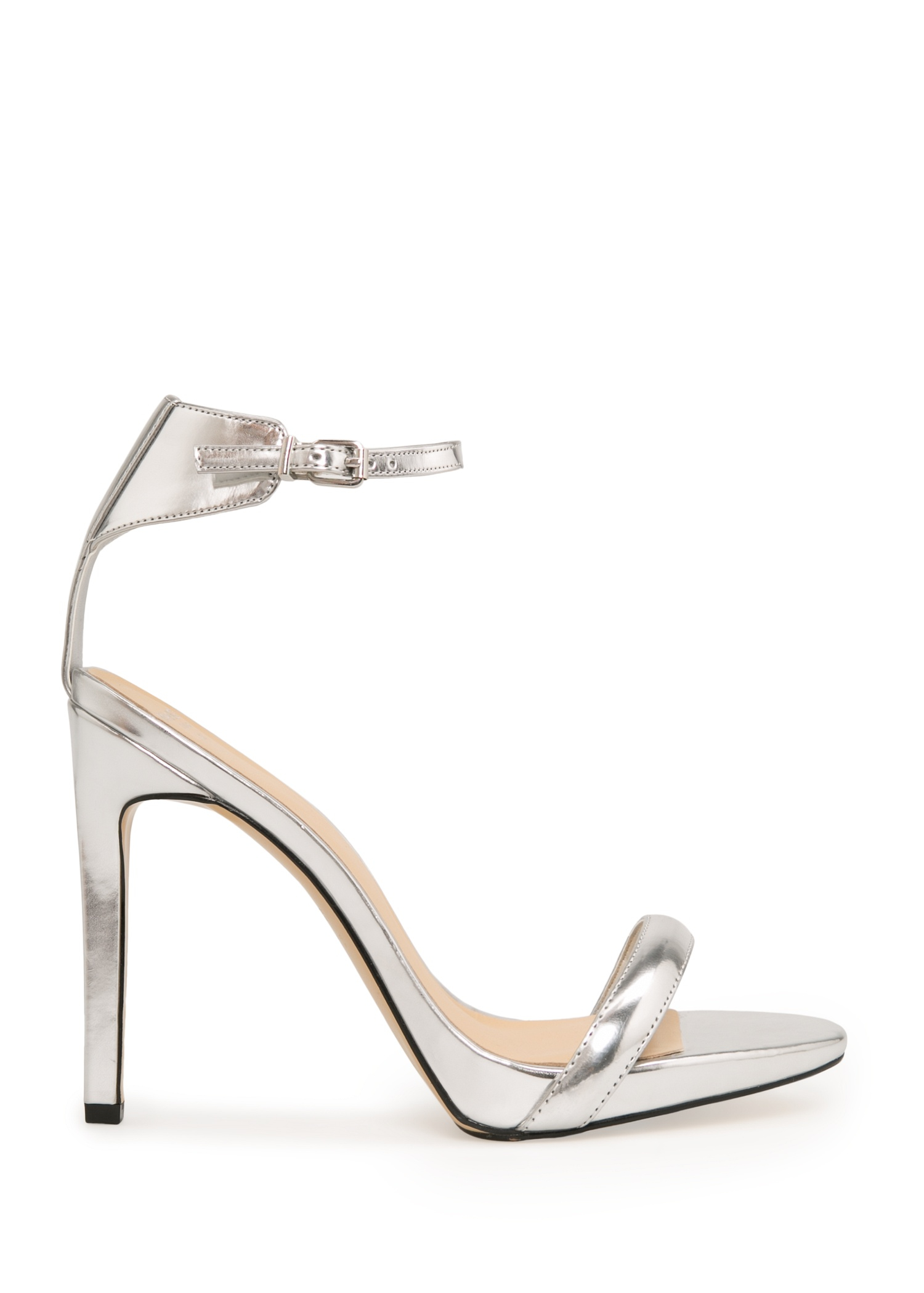mango silver heels