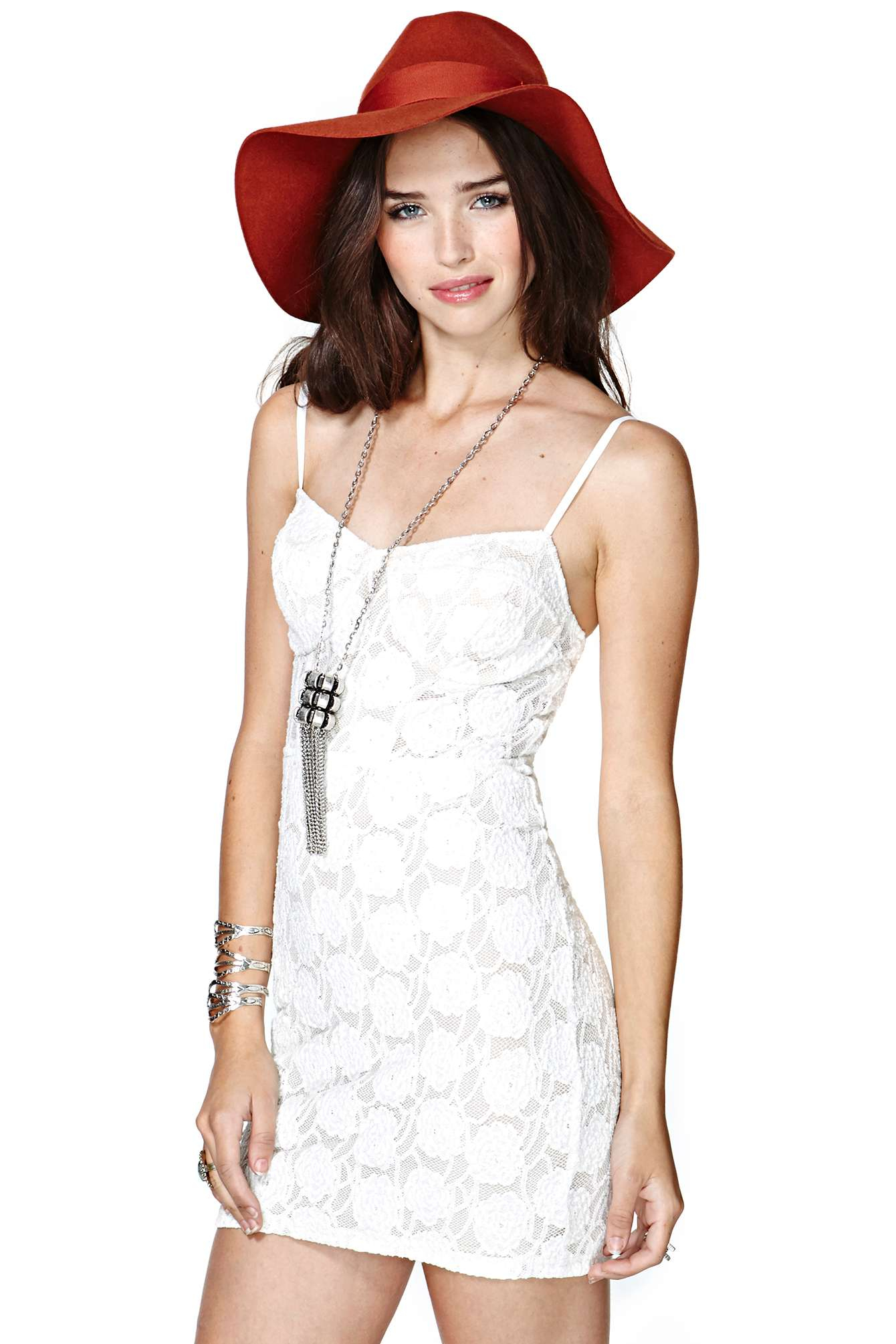 Nasty gal Interaction Lace Bustier Dress in White Lyst