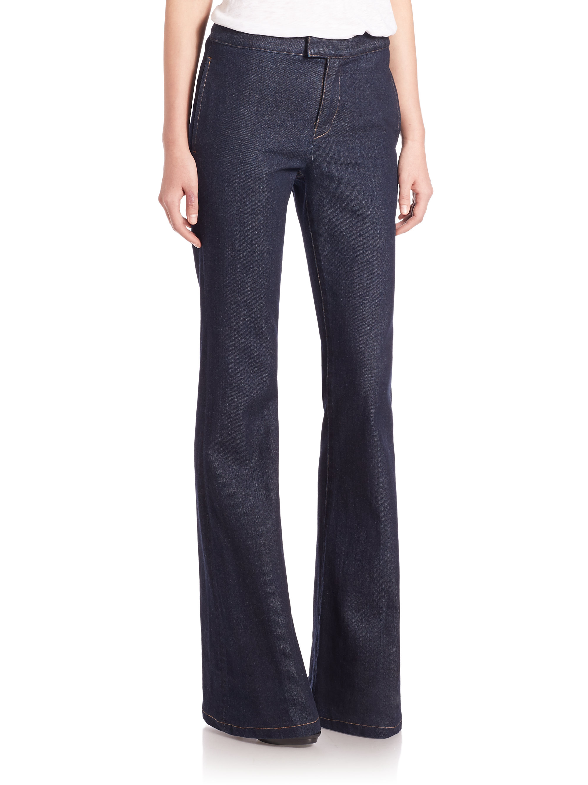 Polo Ralph Lauren Denim Flared Jeans in Dark Indigo (Blue) - Lyst