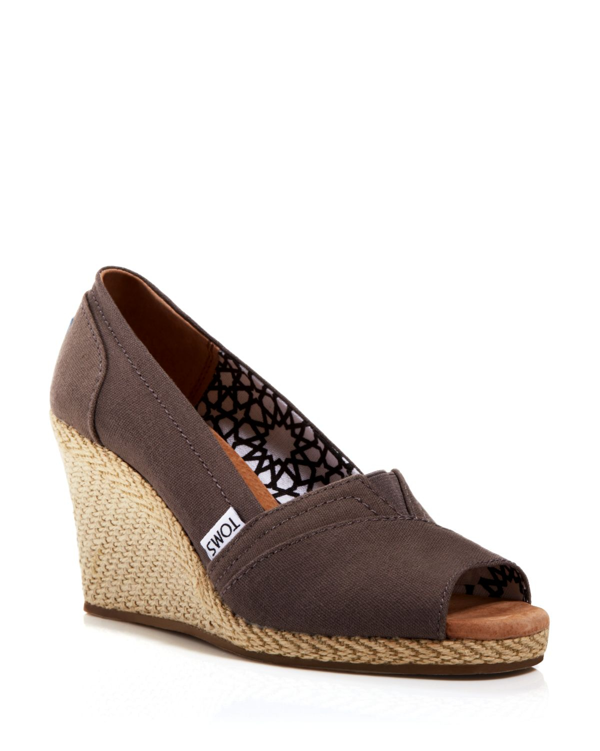 toms denim wedge shoes