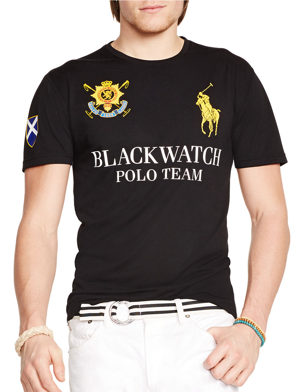 Polo ralph lauren Black Watch Performance Jersey Crewneck Shirt in