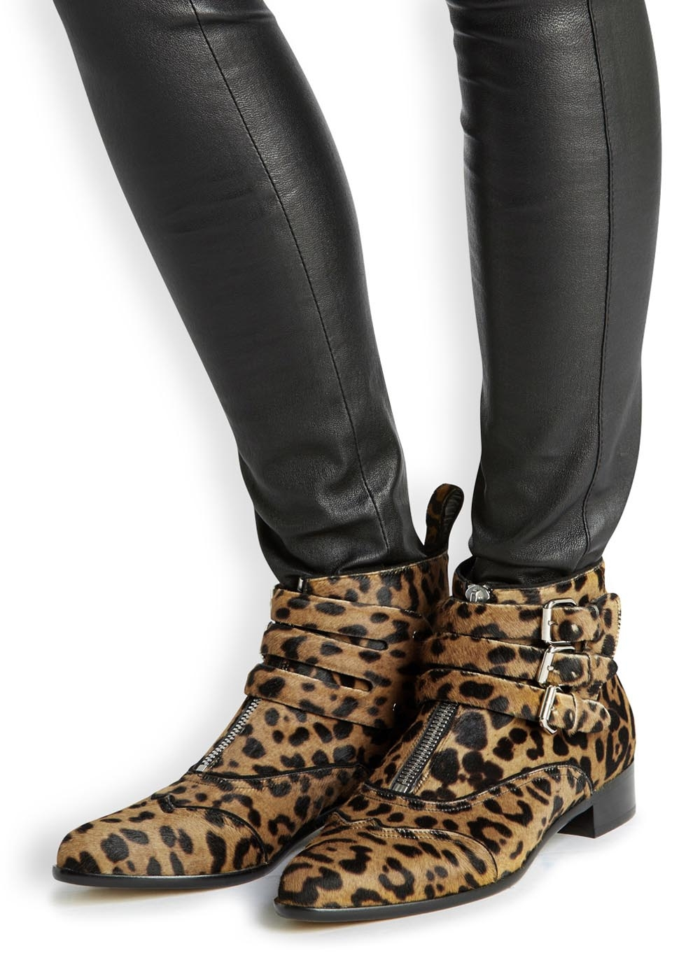 Early Leopard Calf Hair Ankle Boots - Lyst