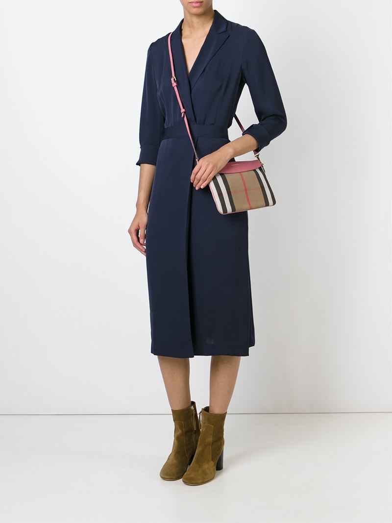 house check crossbody bag