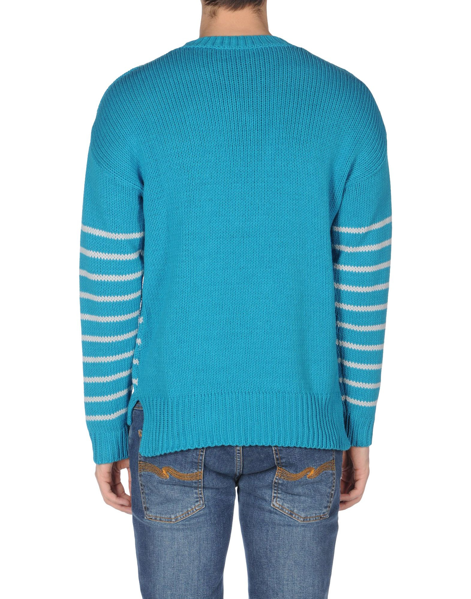 Emporio Armani Cotton Sweater in Blue for Men - Lyst