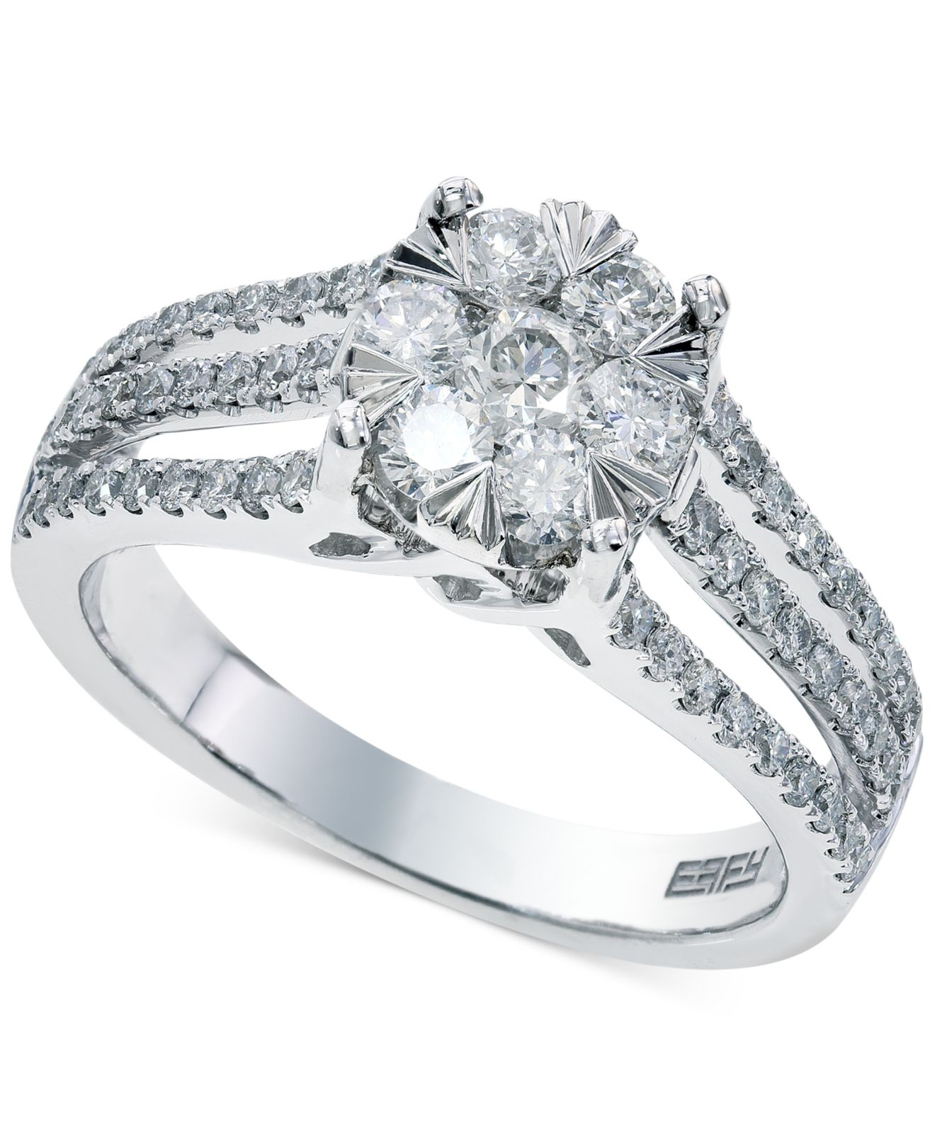 Effy collection Bouquet By Effy Diamond Engagement Ring In 14k White