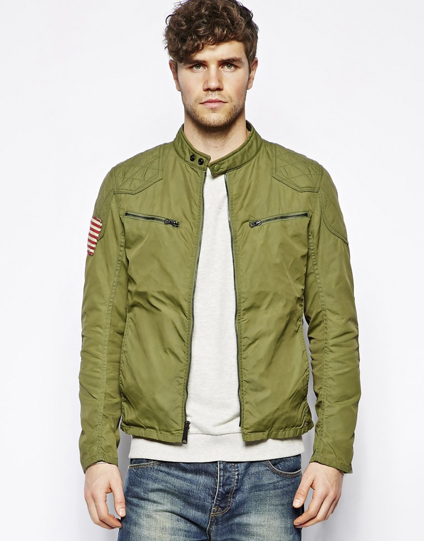 Lyst - Ralph Lauren Denim Supply Motorcycle Jacket in Green for Men