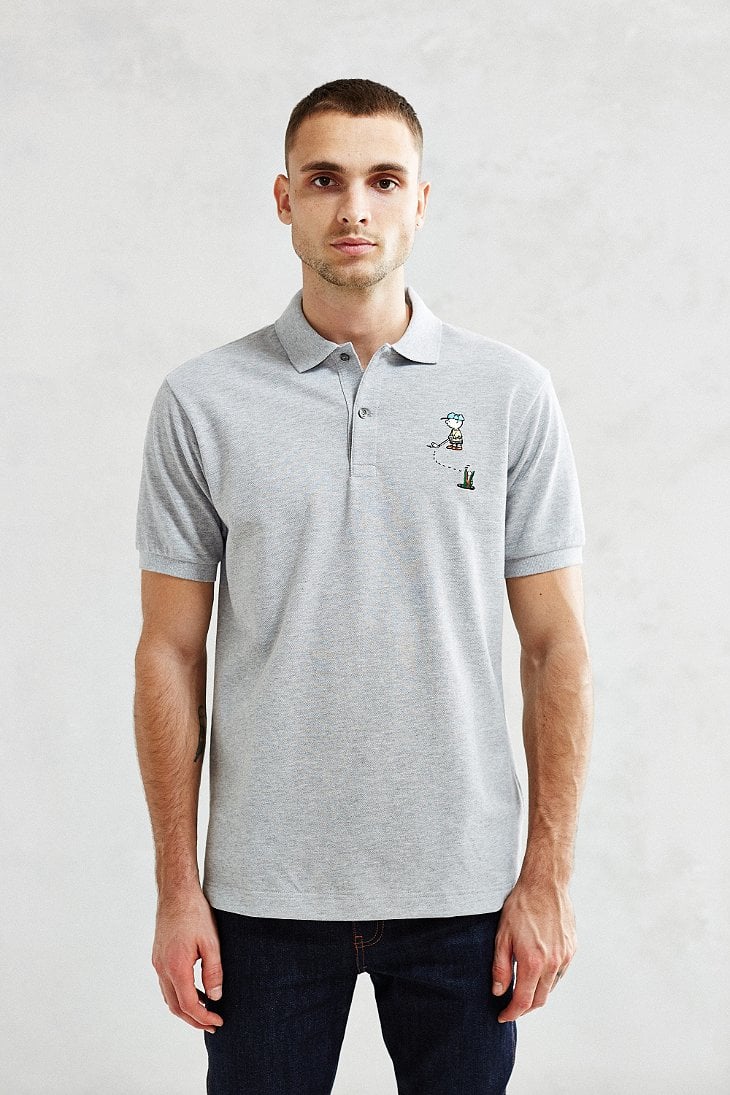 fordrejer Marvel henvise Lacoste Peanuts Charlie Brown Polo Shirt in Gray for Men | Lyst