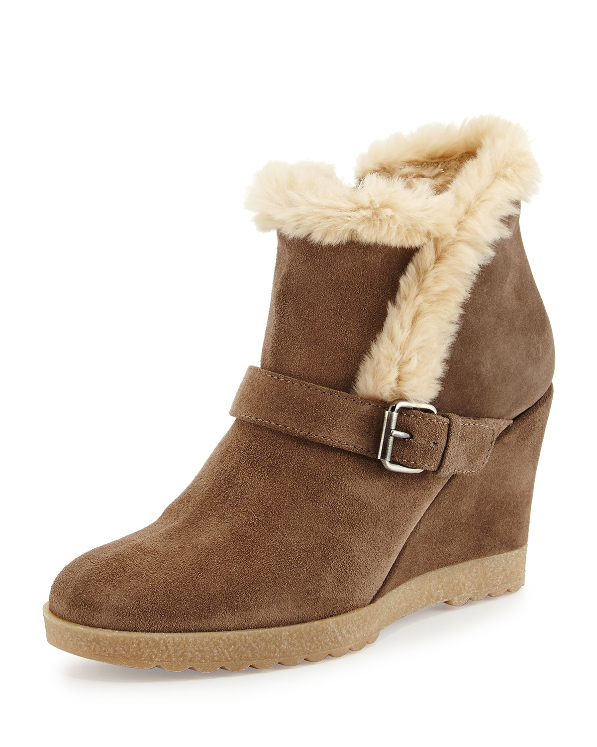 Aquatalia Carlotta Faux-Fur Lined Suede 