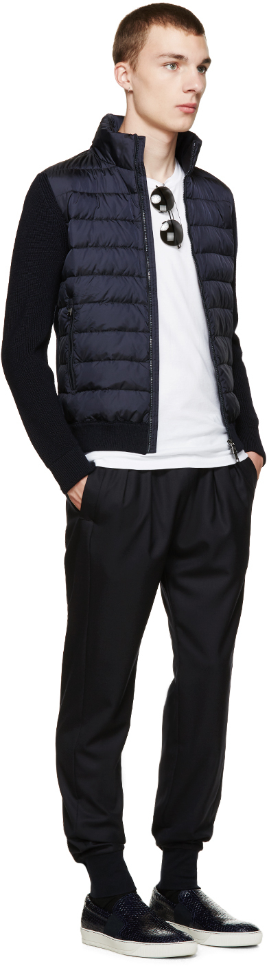 moncler padded knit jacket